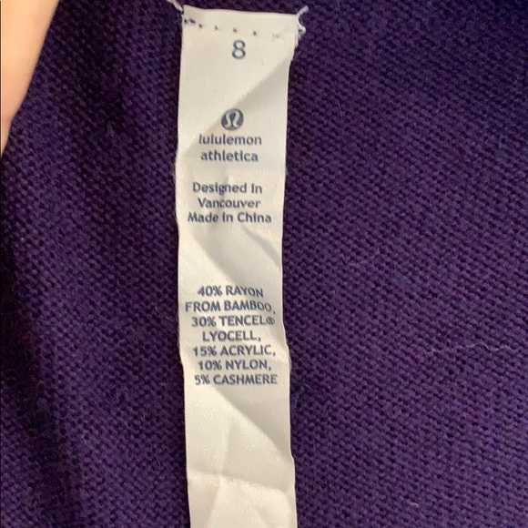 Lululemon deep purple cardigan/wrap sweater - Picture 5 of 6